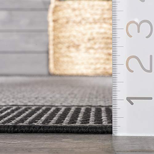 Nuloom Gris Border Indoor/Outdoor Runner Rug, 2' 3" X 7' 10", Grey #TOP6