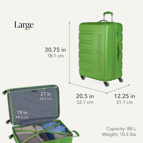 Image of SwissGear 7366, Green, 2-Piece Set (19 /27), Signature Hardside Expandable Luggage With Spinner Wheels