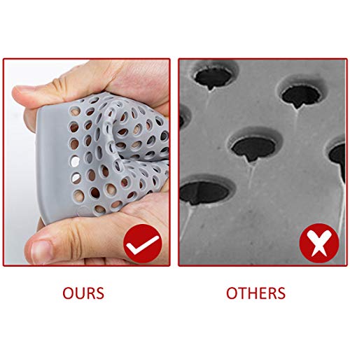 Drain Hair Catcher Shower Trap Square Silicone Drain Cover Suction Sink Water Cover for Bathroom Bathtub Kitchen Filter Flat Strainer with Suction Cups - Thumbnail 5