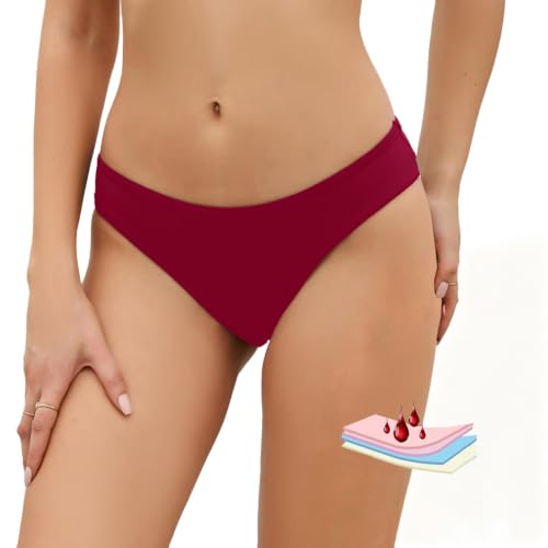Image of SherryDC Women's Period Swimwear Bikini Bottoms-Menstrual Leakproof Swimsuit Bottoms Briefs for Teen Girl