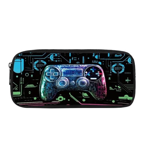 Image of Game Machine Cool Pencil Box Bag,Small Makeup Bag for Purse Preppy School Supplies,Bible Pencil Case,Bible Pencil Pouch for Boy Black