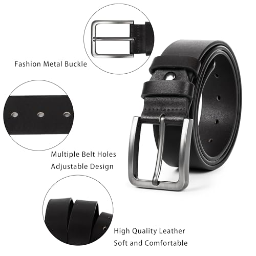 Mens Casual-Leather-Belt Classic-Adjustable Genuine-Leather Belts4