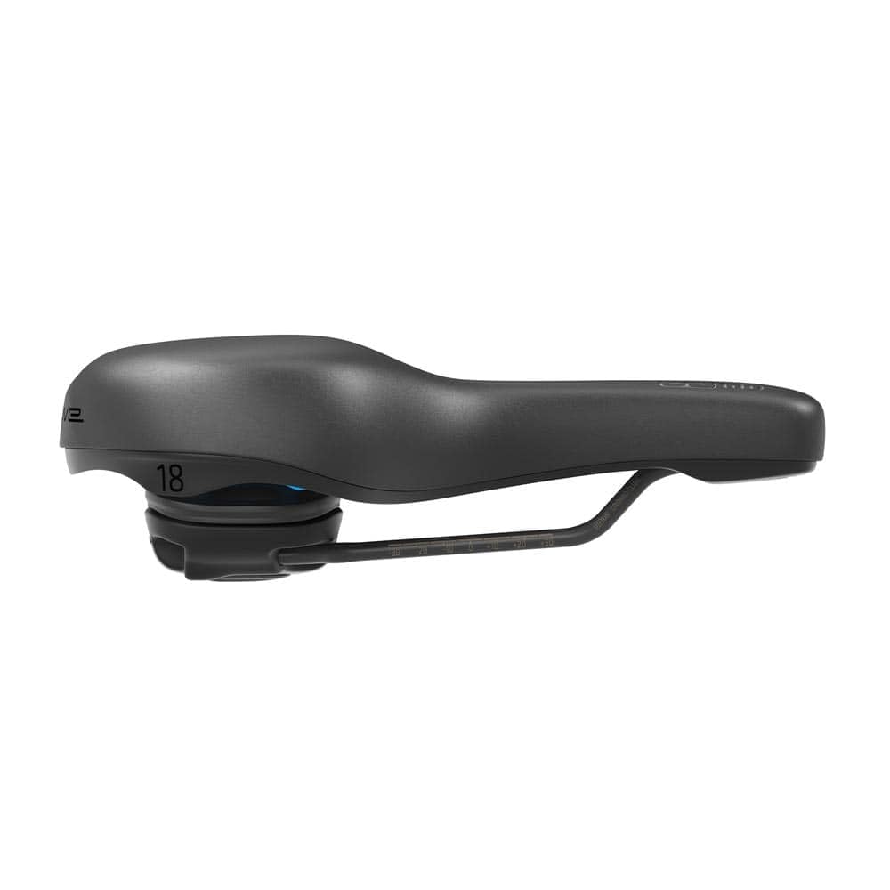 SQlab Sattel 621 M-D Active 2.1, Fahrradsattel Citybike, Komfort Fahrradsattel, ergonomischer Sattel für Damen & Herren, Unisex, in schwarz, 18 cm - 24 cm