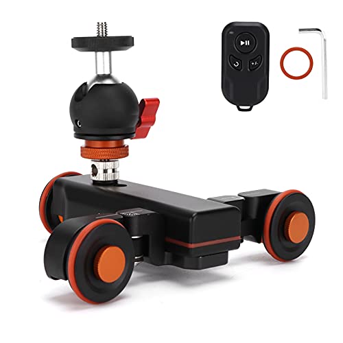 LOCADENCE L4XBC 3 Ruedas Cámara Dolly Motorizada con Velocidades y Modos Remotos y Modos Mini Control Deslizante de Vía Eléctrica Motorizada, Dolly de Automóviles de Camión