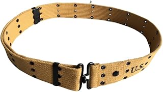 WW2 US Army M36 Pistol Belt Tactical WWII American M1936 Khaki Webbing Canvas - Warcraft Exports