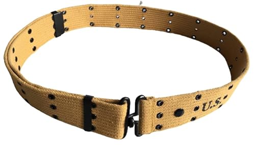 Original Reproducción WWII M1936 Correa de pistola de lona Caqui marcado Estados Unidos Cover