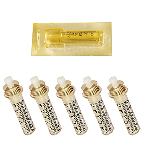 5pcs 0.5ML Boquilla de ampolla vacía No Invasiva Piezas de Accesorios Desechables - Sin Suero Hidratante de Ácido Hialurónico
