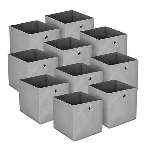 BALLSHOP 10 Stück Aufbewahrungsbox Faltbox 32 x 32 x 32 cm Faltbare...