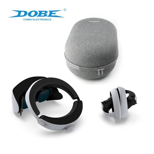 Bolsa Case Mochila de Armazenamento Portátil DOBE Compátivel para Playstation5 PSVR2, EVA, Cinza, 39
