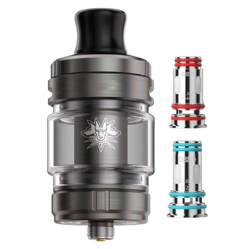 VOO POO UFORCE-X Nano Tank | 28 mm, con atomizador de flujo de aire superior de 4,5 ml, para bobinas PNP X para el kit Vinci Spark 100 mod, atomización dtl, sin nicotina (GunMetal)