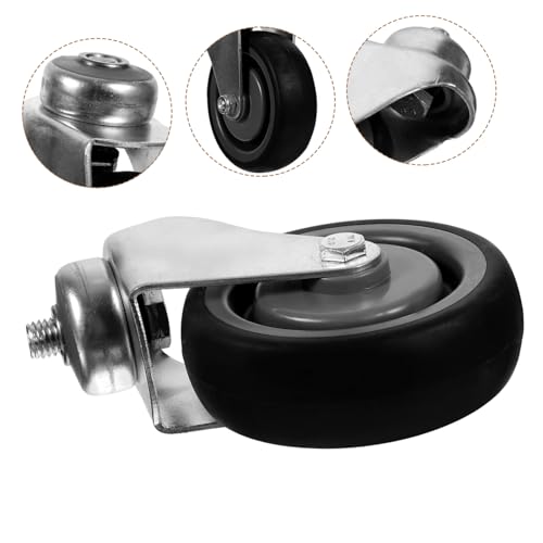 Roue de chariot TPR double roulette pivotante robuste pour caddie et chariots