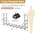 Vailge 8ft Firewood Rack Outdoor, Firewood Rack Holder, Adjustable Heavy Duty Firewood Holder,Outdoor Indoor Fireplace Metal Log Racks for Firewood,with Firewood Bag Carrier,Black