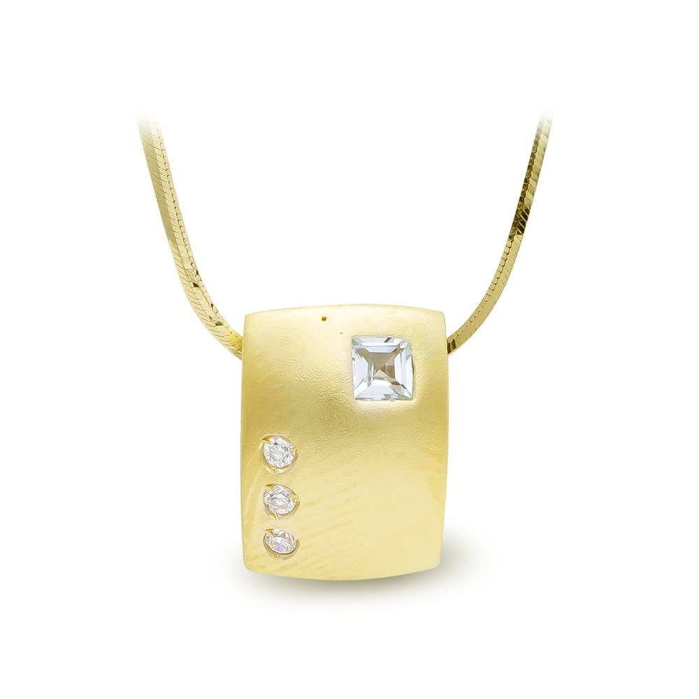 Goldene goldene 18K quadratische Frau Lisa Mate Block Zirkonoiten
