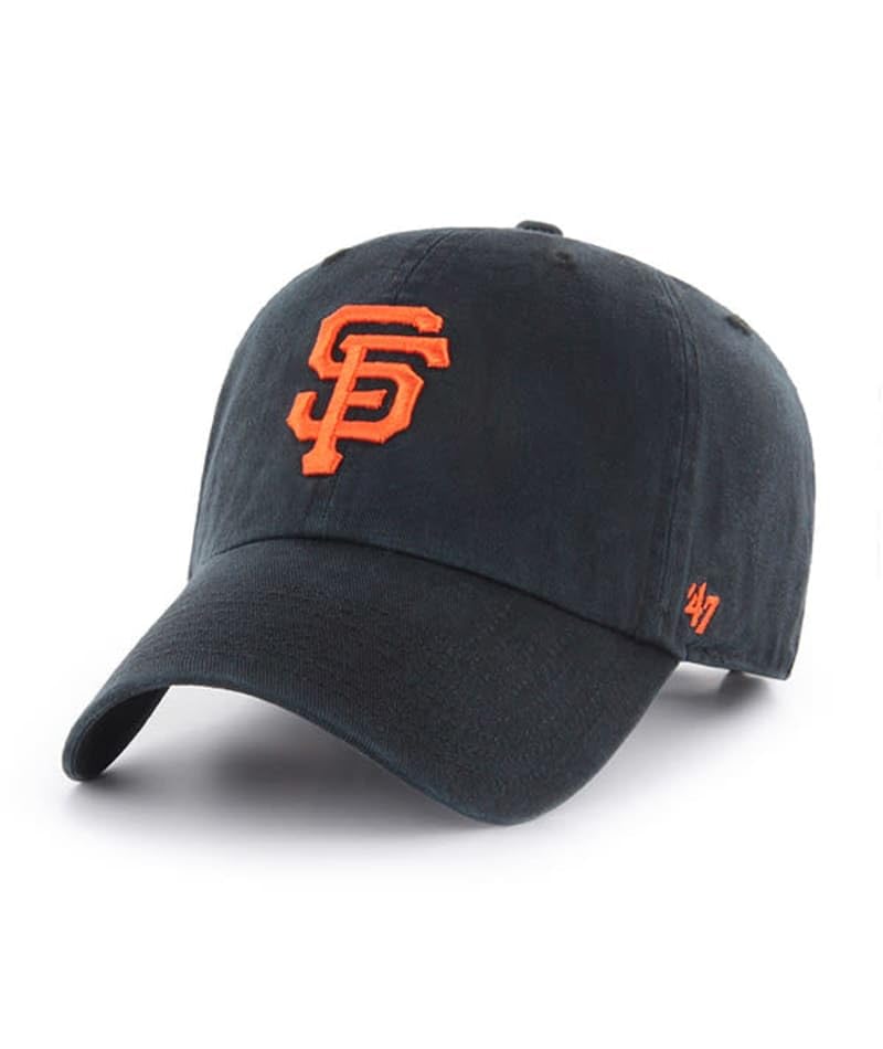 '47 San Francisco Giants Hat Kids Boys Girls (4-7 Years) Clean Up Adjustable Cap, Black