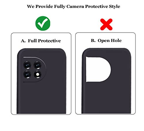 Image of A rtistque Back Cover Case for OnePlus 11 5G with Camera Protection | Shockproof TPU | Stylish Protective Design | Slim Fit | Ultra Matte | Oneplus 11 Back Cover - Black