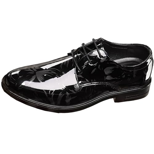 Mocasines formales para bodas y fiestas con elegante estampado brillante de hombre