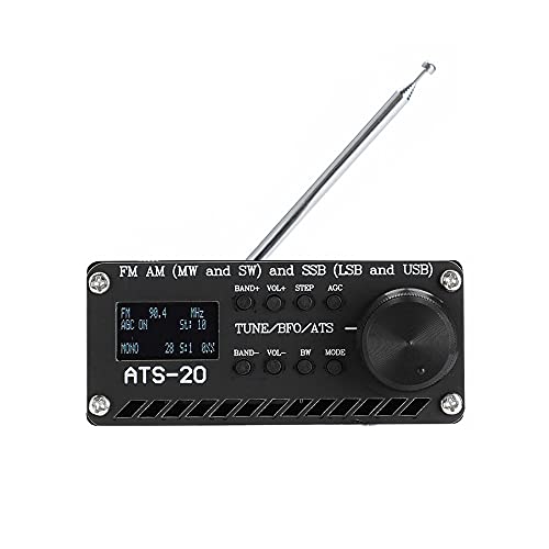 APROTII Radio Receiver Full Band Receiver, Si4732 FM AM SSB Radio Receiver Scanner Portable Handheld Radio Recorder Built-in Battery, with Speaker, Antenna,Aluminum Alloy Case