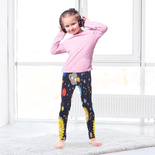 Bolaz Toddler Girls Leggings Printed Yoga Pants Leggings Cartoon Planets for Kids4