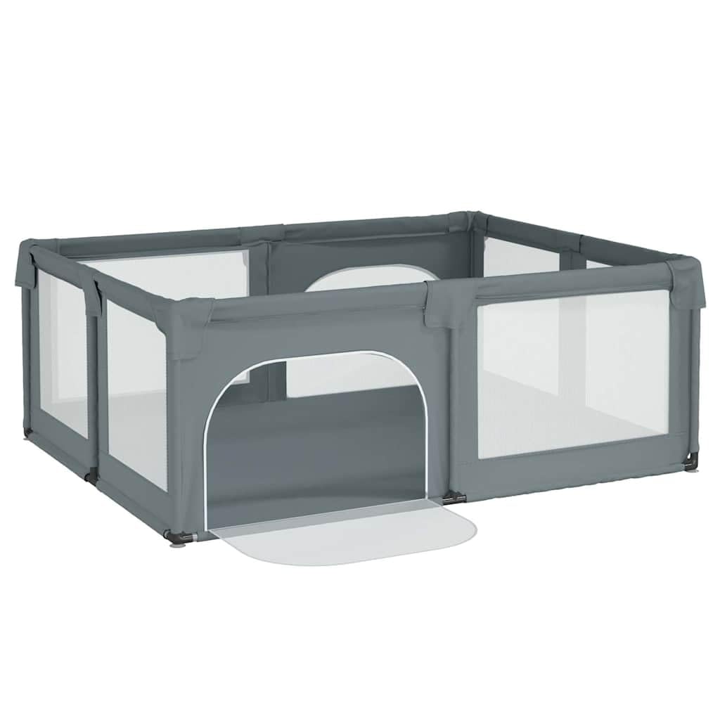 Box per bambini, 2 porte, grigio chiaro, tessuto Oxford
