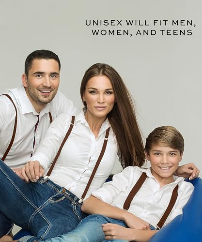 image for Man of Men Brown Suspenders for Men Heavy Duty – Adjustable 1” Y-B