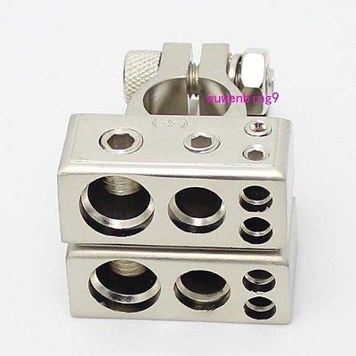 Wiring Connecting Terminals - 2pcs(- and +) Car Battery Terminal Clamp Copper Alloy Connector with Cover