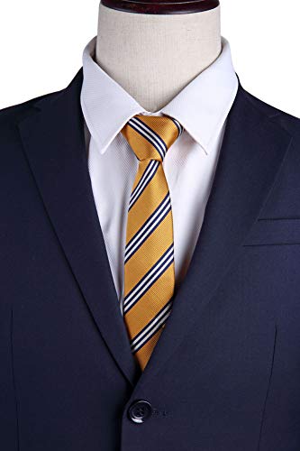 Ausky 4 Packs Mens Slim Ties Woven Jacquard Skinny Neckties For Boys Mixed Set (2Inch Wide) #TOP6