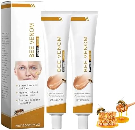 Crema con Veneno de Abeja,Pack de 2 x 20g,Crema Antiarrugas Reafi...