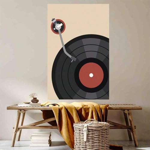 Toile de tourne-disque vinyle avec impression haute definition pour interieur chic - 5