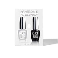 OPI Infinite Shine ProStay Duo Pack, Nail Polish Base Coat Primer and Gloss Top Coat, 15ml