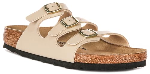Image of Birkenstock Women's Florida 3-Strap Sandal (Sandcastle) | Walking Sandals