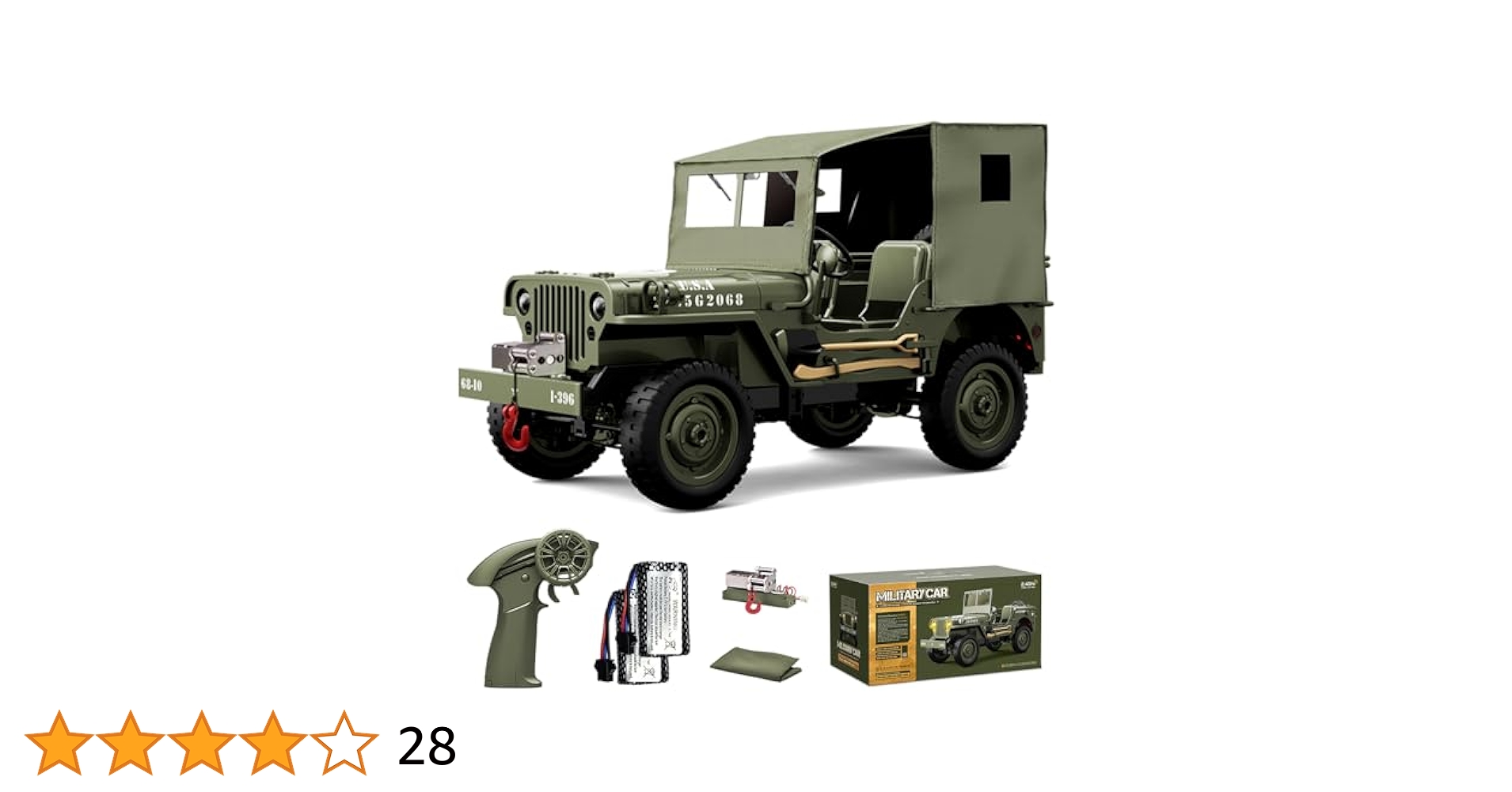 軍用 ラジコンカー 子供向け 人気 35CM 大型 オフロード ジープ 4WD Amazon.co.jp: Ritaosan 軍用 ラジコンカー 子供向け 人気 1/10