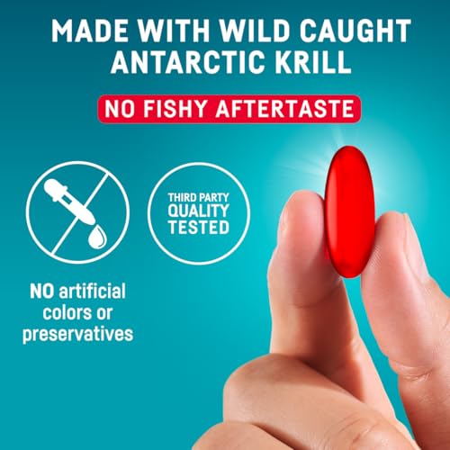 Kori Krill Oil Omega 3 Supplement, Antarctic Krill Oil with Superior Absorption vs Fish Oil, 1200mg Softgels,EPA & DHA, 30 Softgels