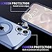Pmteyoim Magnetic for iPhone 17 Case with Invisible Stand[Compatible with MagSafe][Full Camera Lens Protector][Military Drop Protection] Shockproof Not Yellowing Clear Slim Soft for Women Men
