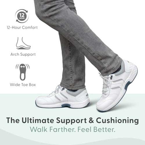 Orthofeet Men's Orthopedic Leather Pacific Palisades Sneakers2