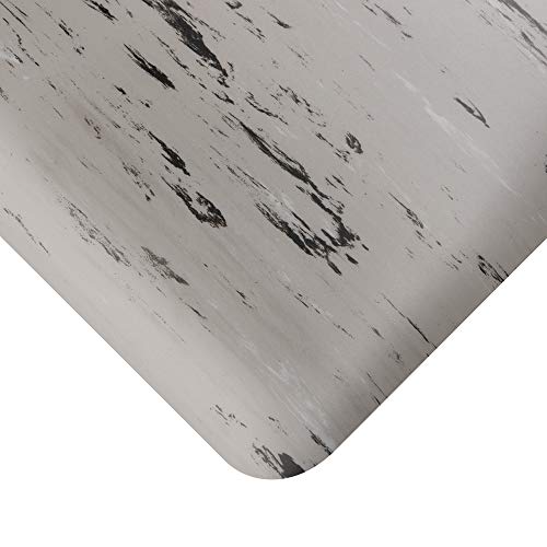 Deflecto Marbletop Anti-Fatigue Comfort Standing Floor Mat, Vinyl, Recycled Materials, 1/2", Rectangle, Beveled Edge, 24" X 36", Gray #TOP1