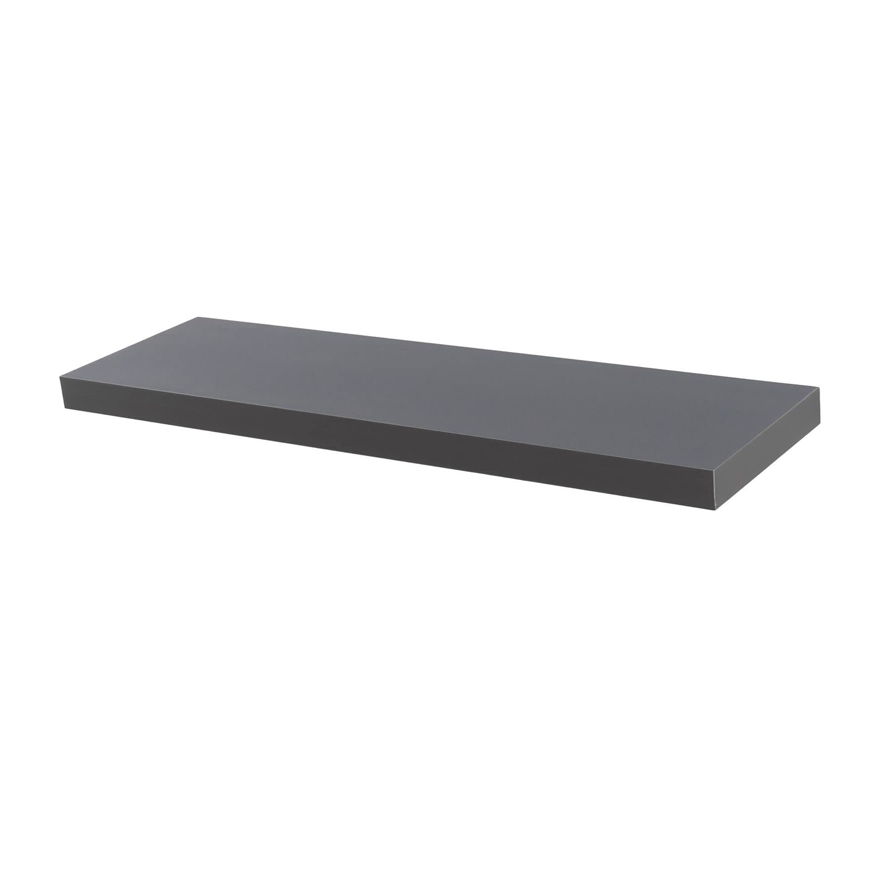 Harbour Housewares Modern Floating Wall Shelf - 80cm - Grey - Photo Gallery Bookshelf Wall Shelves for Living Room Display, Bedroom, Office Storage
