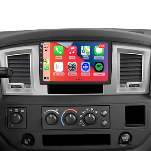 QLED 8 Core Radio for Dodge RAM 1500/2500/3500 2006 2007 2008 Upgrade Touch Screen Stereo Carplay Android Auto Ready Free Camera