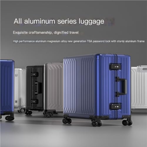 Suitcase Aluminum-magnesium Alloy Suitcase, Boarding Suitcase, Aluminum Alloy Trolley Case, Business Suitcase Suitcase Tags(Silver,28)2