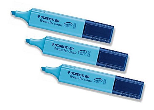 50 Stück Staedtler Textmarker Filzstift Stift Marker Highlighter Textsurfer classic blau