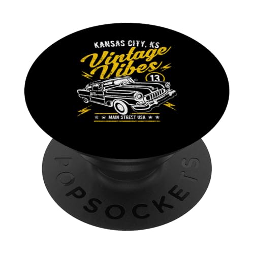 Kansas City, KS, USA, Oldtimer-Vibes, Design im Used-Look PopSockets mit austauschbarem PopGrip