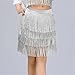 Women's Tassel Short Skirt Latin Dance Training Dress for Samba and Rumba Performance Costume Practice Wear