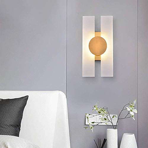 Aplique de pared posmoderno de 20x38cm con pantalla acrílica para el salón