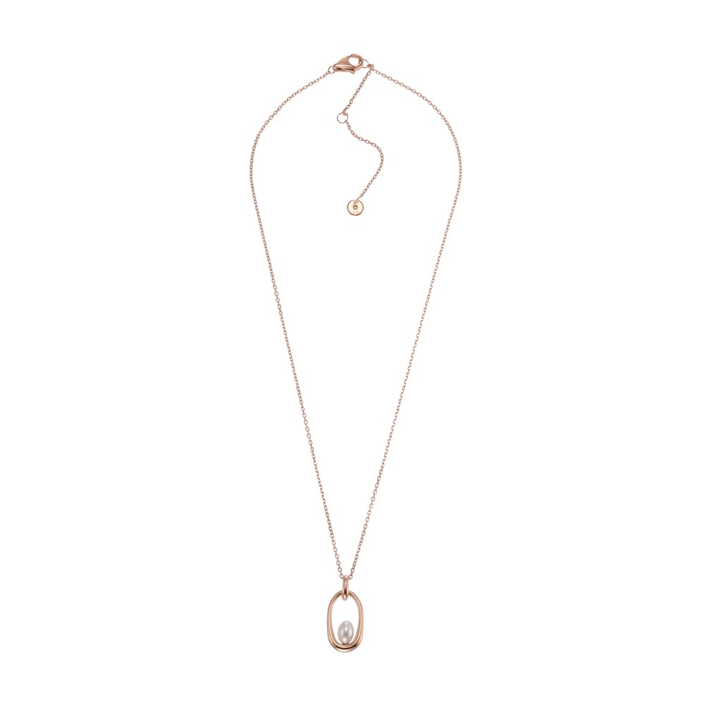 Skagen Women's Stainless Steel or Semi precious with lobster clasp closure Pearl Pendant necklace