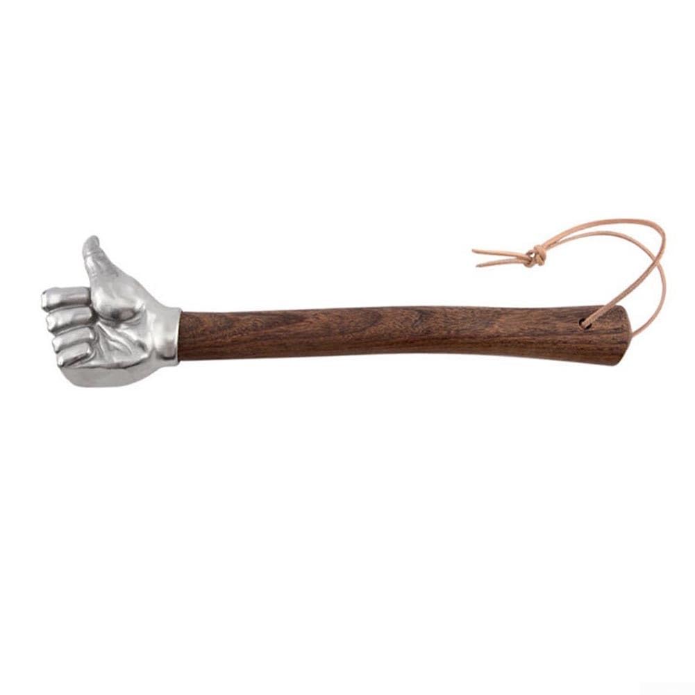 Marteau de poing décoratif en acier inoxydable avec poignée en bois antidérapante, outils à main, outil de quincaillerie pour les tâches légères (marteau de poing)