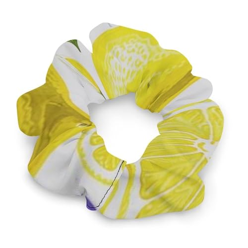 Women Hair Scrunchies Lemons Elastic Hair Band for Ponytail Holder Hair, No Metal Ponytail Holder Elastics Dreadlock Accessories