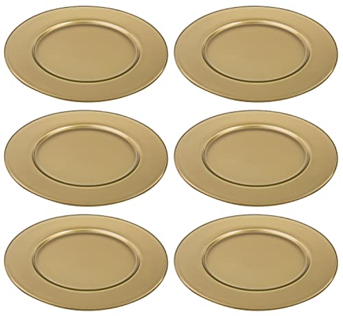 Platos Dorados de Vidrio Barski Set de 6