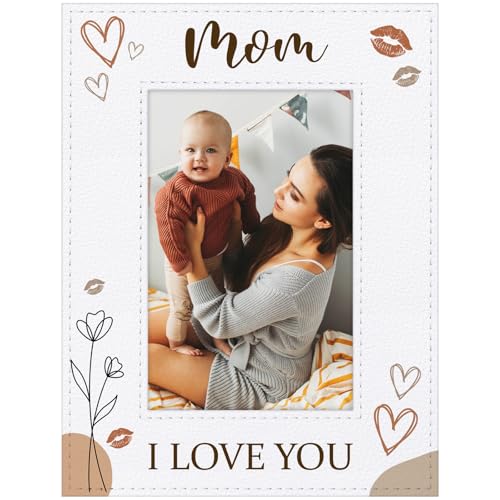 FaCraft Mothers Day Picture Frame - Mothers Day Gift for Mom from Daughter Son - New Moms First Mothers Day First Time Mom Gifts for Mother Wife - Wooden Photo Frame Birthday Gifts Home Decor