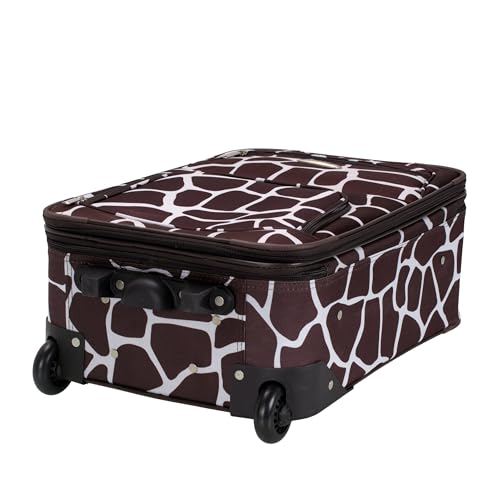 Image of Rockland Fashion Softside Upright Luggage Set, Expandable, Giraffe, 2-Piece (14 /19)