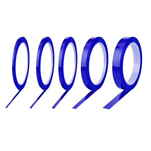 5 rollos de cinta de posicionamiento rápido, cinta Mylar azul, Cinta de enmascarar de alambre fino, cinta autoadhesiva multipropósito para pizarras blancas, etiquetas (2/3/6/10/15 mm * 66 m)