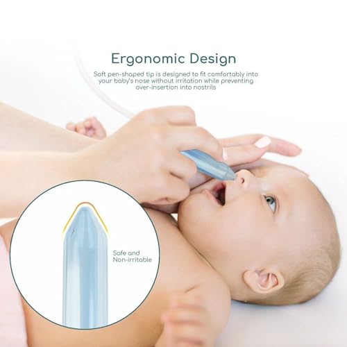 Image of Little Martin's: Baby Booger Sucker - Blue - Reusable Mucus Sucker, Gentle & Quick, Clears Congestion, Safe Infant Care, Suction Vacuum, Nose Cleaner